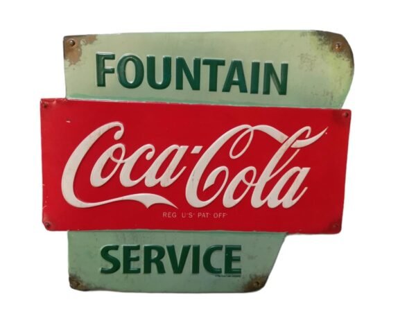 Placa Metal  Fountain Coca-Cola