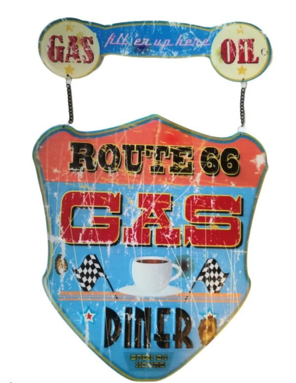 Placa Metálica  Route 66 - Image 2