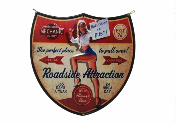 Placa Metal  Roadside Attraction