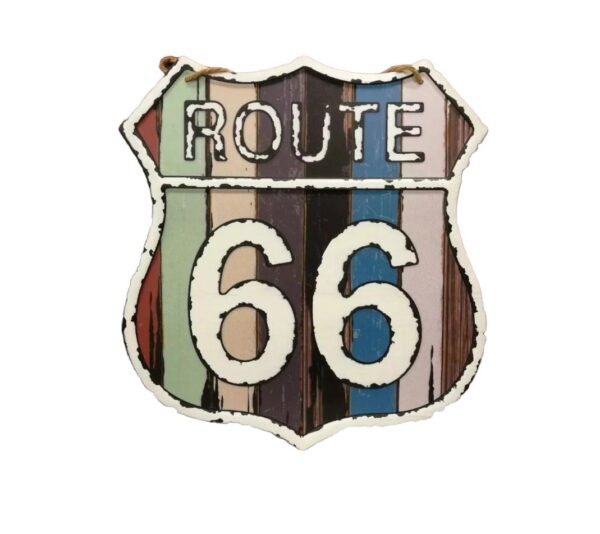 Placa Metálica  Escudo Route66 - Image 3