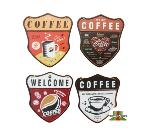 Placa Metálica Route 66  / Coffee