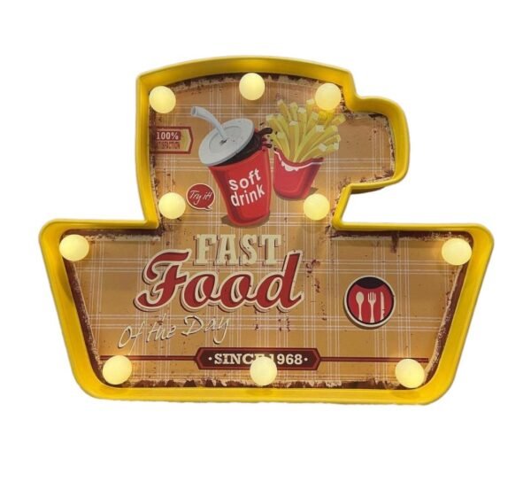 Aviso Metal Fast Food